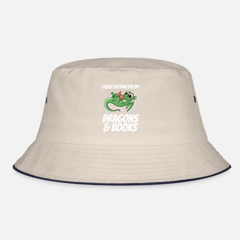 Book Books Dragon Dragon Gift Bucket Hat