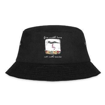 freiheit frieden antiwar solidarität no war - Bucket Hat - Schwarz - Vorne - Lela (165cm)