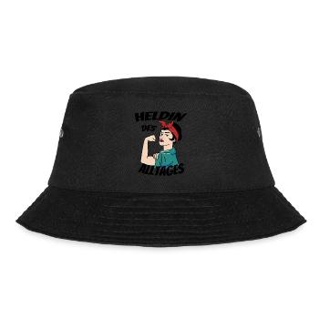 Heldin des Alltags Frauentag - Bucket Hat - Schwarz - Vorne - Lela (165cm)
