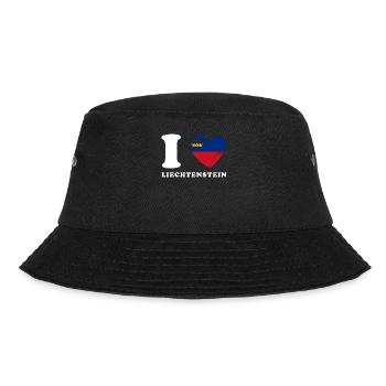 I love Liechtenstein - Bucket Hat - Schwarz - Vorne - Lela (165cm)