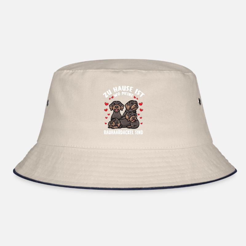 Rough-haired Dachshund Dog Bucket Hat