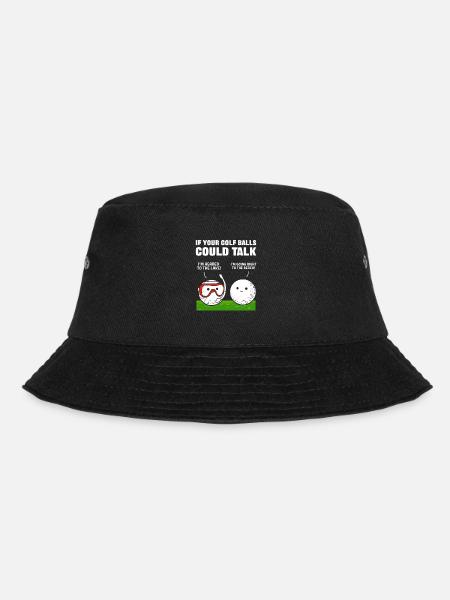 If Your Golf Balls Could Talk Golfer Golfing - Bucket Hat - Schwarz