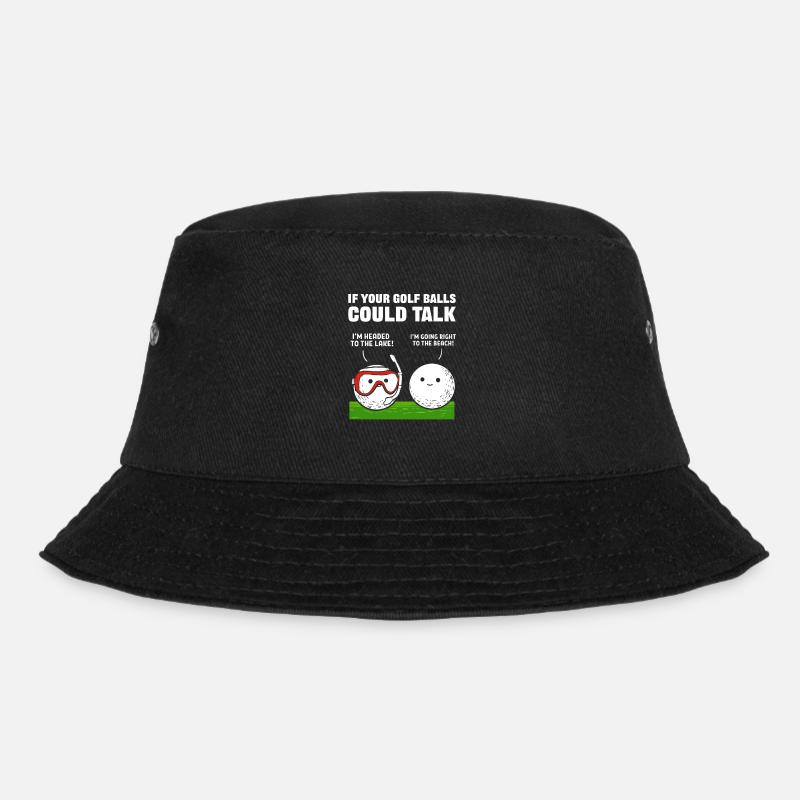 If Your Golf Balls Could Talk Golfer Golfing - Bucket Hat - Schwarz