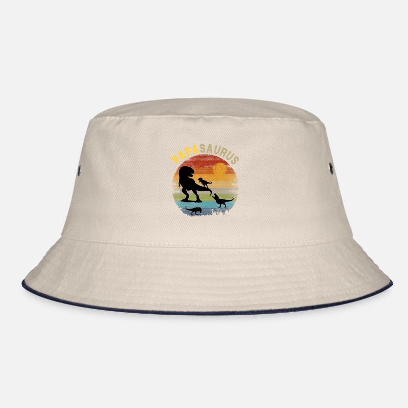 Papasaurus 3 Enfants - Coucher de soleil rétro vintage Bob