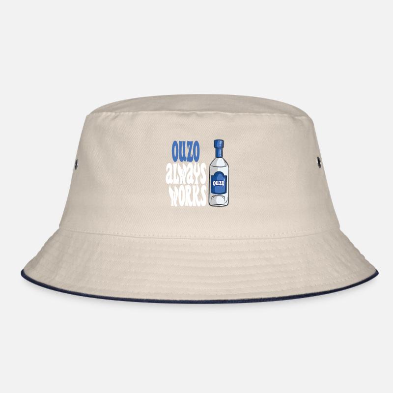 Ouzo arbeitet immer griechischer Anisgeist Bucket Hat