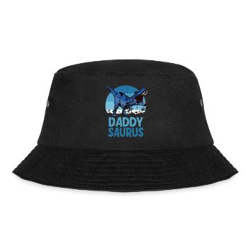 Daddy Saurus Dadsaurus Dinosaur Family - Bucket Hat - black - Front - Lela (165cm)