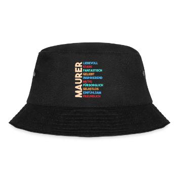 Maurer - Bucket Hat - Schwarz - Vorne - Lela (165cm)