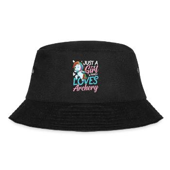 Niedliches Einhorn Pfeil Bogen für eine - Bucket Hat - Schwarz - Vorne - Lela (165cm)