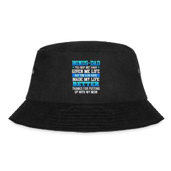 Thank you bonus-dad stepfather gratitude patchwork - Bucket Hat - black - Front - Lela (165cm)
