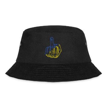Ukraine Middle Finger - Bucket Hat - black - Front - Lela (165cm)