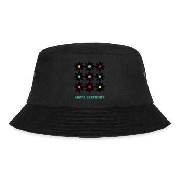BIRTHDAY. HAPPY BIRTHDAY. HAPPY BIRTHDAY. - Bucket Hat - black - Front - Lela (165cm)