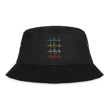 Hurdling Hurdle Runner Athletics Track and Field - Bucket Hat - black - Front - Lela (165cm)