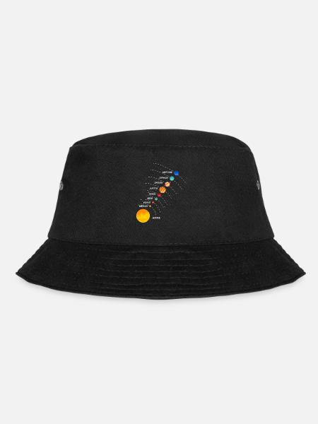 Sonnensystem Weltraum Planet Umlaufbahn - Bucket Hat - Schwarz