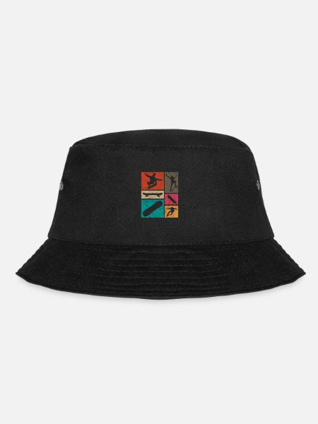 Skateboard Skater Skate Skaten Geschenk - Bucket Hat - Schwarz