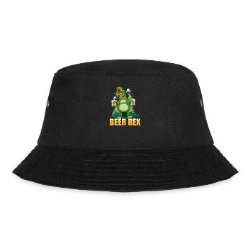 Beer Rex T-Rex Dino Drinking Beer Lover - Bucket Hat - Schwarz - Vorne - Lela (165cm)