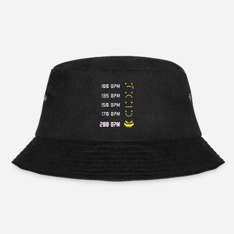 Musik Techno Rave Acid House EDM Hardstyle 200 BPM - Bucket Hat - Schwarz