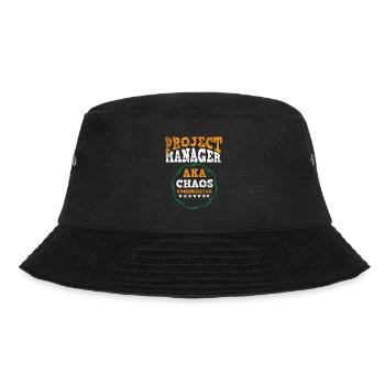 Project Manager Chaos Coordinator Office Manager - Bucket Hat - black - Front - Lela (165cm)