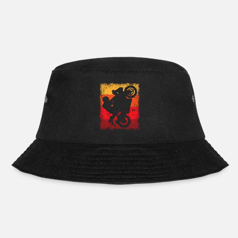 Motorradfahren - Bucket Hat - Schwarz