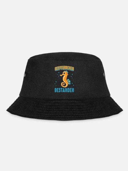 Seepferdchen Abzeichen - Bucket Hat - Schwarz