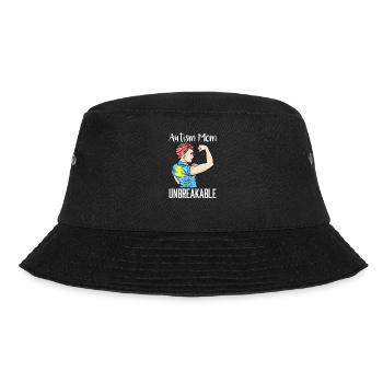 Autism Mom Unbreakable Autistic Child Support - Bucket Hat - Schwarz - Vorne - Lela (165cm)