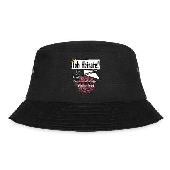 Ich Heirate! Die anderen sind nur zum Feiern hier - Bucket Hat - Schwarz - Vorne - Lela (165cm)