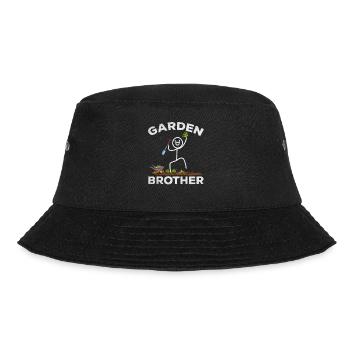 Garden Brother Strichmännchen Gartenarbeit Happy - Bucket Hat - Schwarz - Vorne - Lela (165cm)