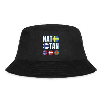 NATO I nimmt Finnland Schweden plus Norwegen Dänemark Island ein - Bucket Hat - Schwarz - Vorne - Lela (165cm)