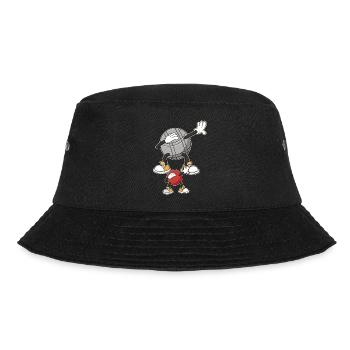 Dabbing Boulekugeln für Bouler boulen Boulesport - Bucket Hat - Schwarz - Vorne - Lela (165cm)