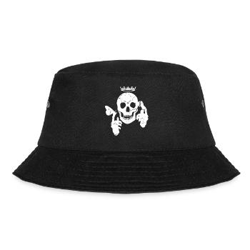Skull with butterfly and telephone - Bucket Hat - black - Front - Lela (165cm)