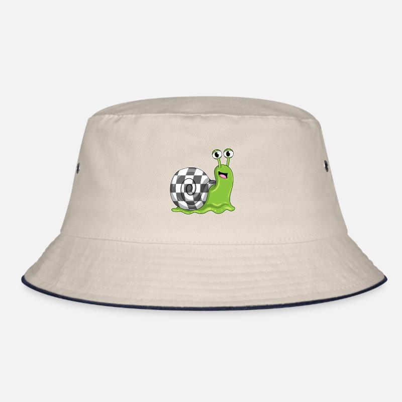 Snail playing chess with chess board Bucket Hat