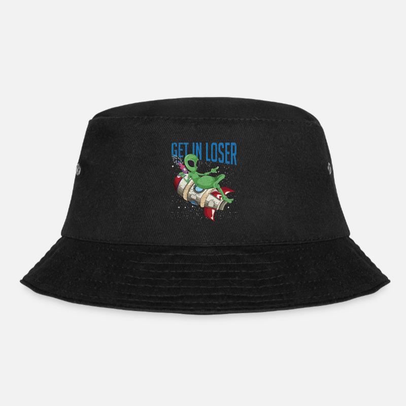 Lustiger Außerirdischer UFO Science Fiction Alien - Bucket Hat - Schwarz