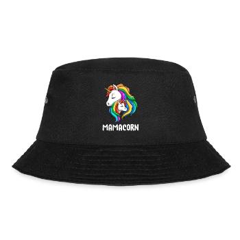 Einhorn Köpfe Mama Tochter - Mamacorn Mama Einhorn - Bucket Hat - Schwarz - Vorne - Lela (165cm)