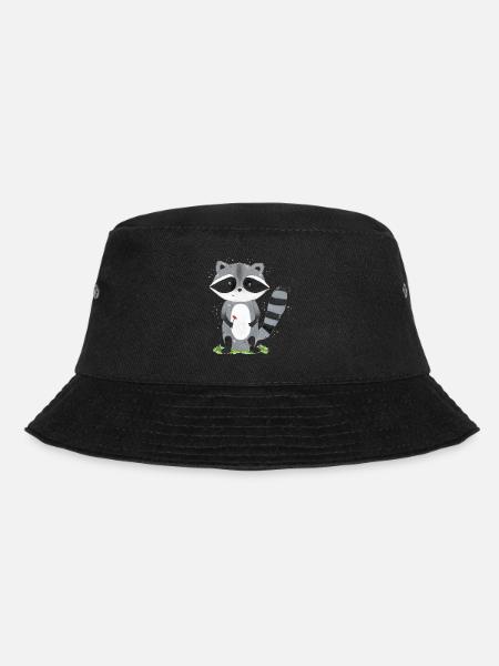 Waschbär Emil - Bucket Hat - Schwarz