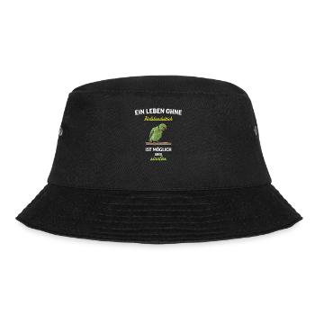 Halsbandsittich I Alexandersittich Motiv für - Bucket Hat - Schwarz - Vorne - Lela (165cm)