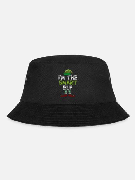 I Am The Smart Elf Christmas Merch - Bucket Hat - Schwarz