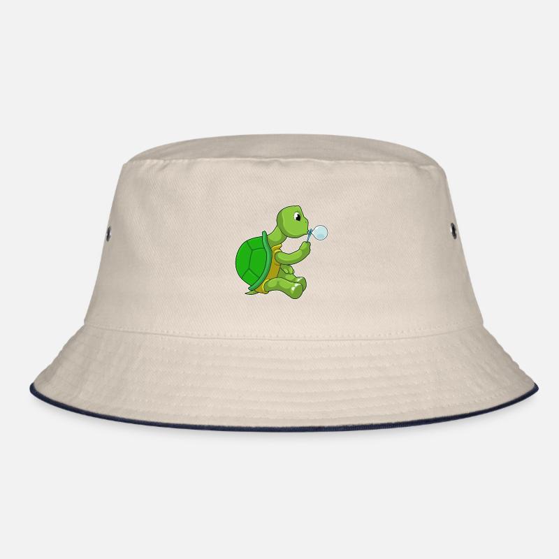 Turtle with soap bubbles Bucket Hat