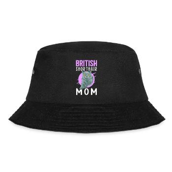 British Shorthair Mom British Shorthair Gift - Bucket Hat - black - Front - Lela (165cm)