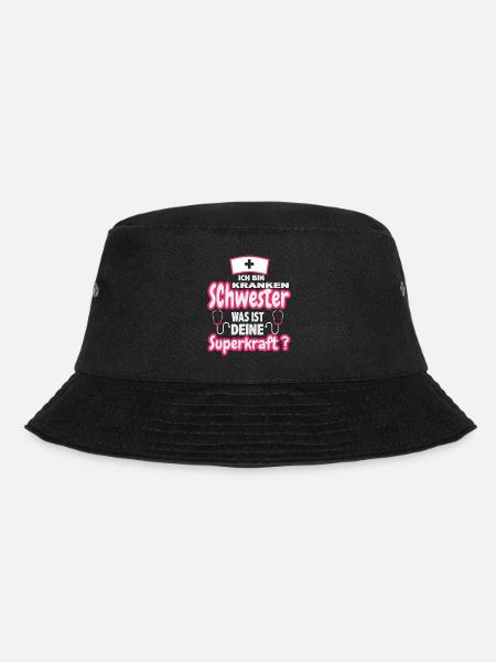 Krankenschwester spruch was ist deine Superkraft - Bucket Hat - Schwarz