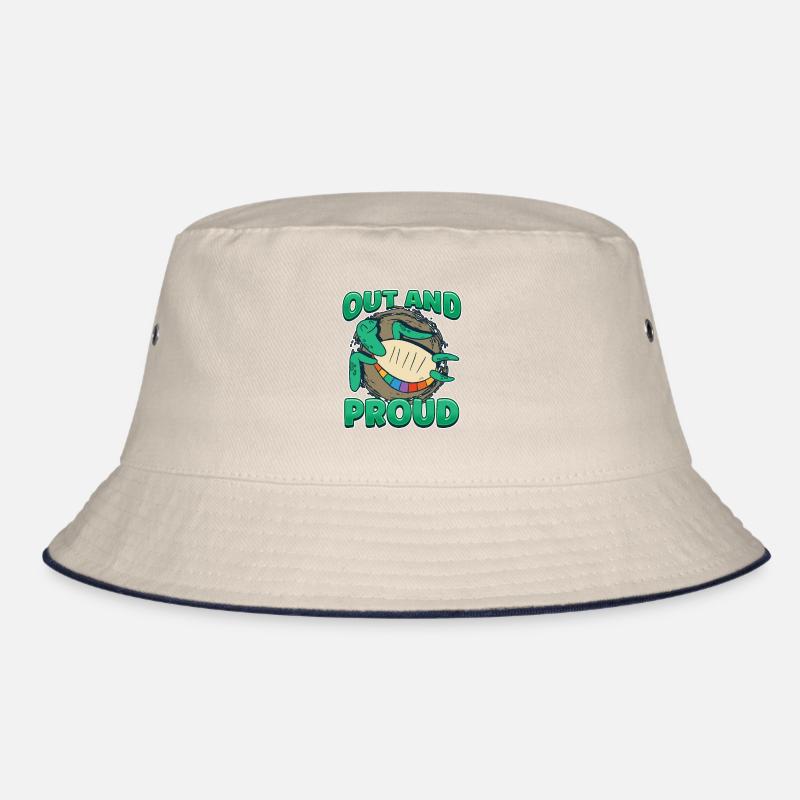 Out And Proud Rainbow Queer Turtle LGBT Pride Bucket Hat