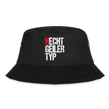 Hecht geiler Typ - Bucket Hat - Schwarz - Vorne - Lela (165cm)