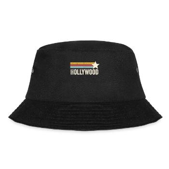 USA Stadt Stern Jahre Retro - Vintage Hollywood - Bucket Hat - Schwarz - Vorne - Lela (165cm)