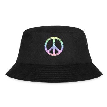 Peace Sign / Peace - Bucket Hat - black - Front - Lela (165cm)