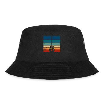 Retro Bass Gitarre Vintage Bass Gitarre - Bucket Hat - Schwarz - Vorne - Lela (165cm)