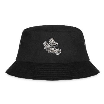 Arbeitsmotor Kolben Kfz-Mechaniker - Bucket Hat - Schwarz - Vorne - Lela (165cm)