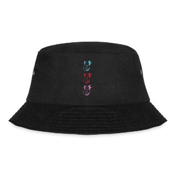 Süßes Axolotl Liebhaber Ambystoma Haustiere - Bucket Hat - Schwarz - Vorne - Lela (165cm)