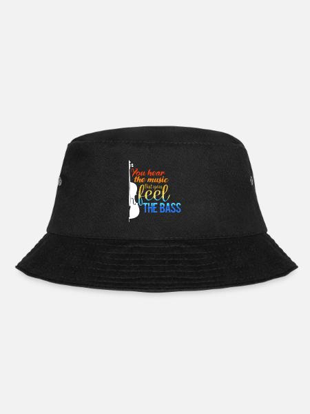 You hear the music but you feel the bass - Bucket Hat - black