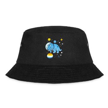 Triceratops Astronaut Aroace Pride - Bucket Hat - black - Front - Lela (165cm)