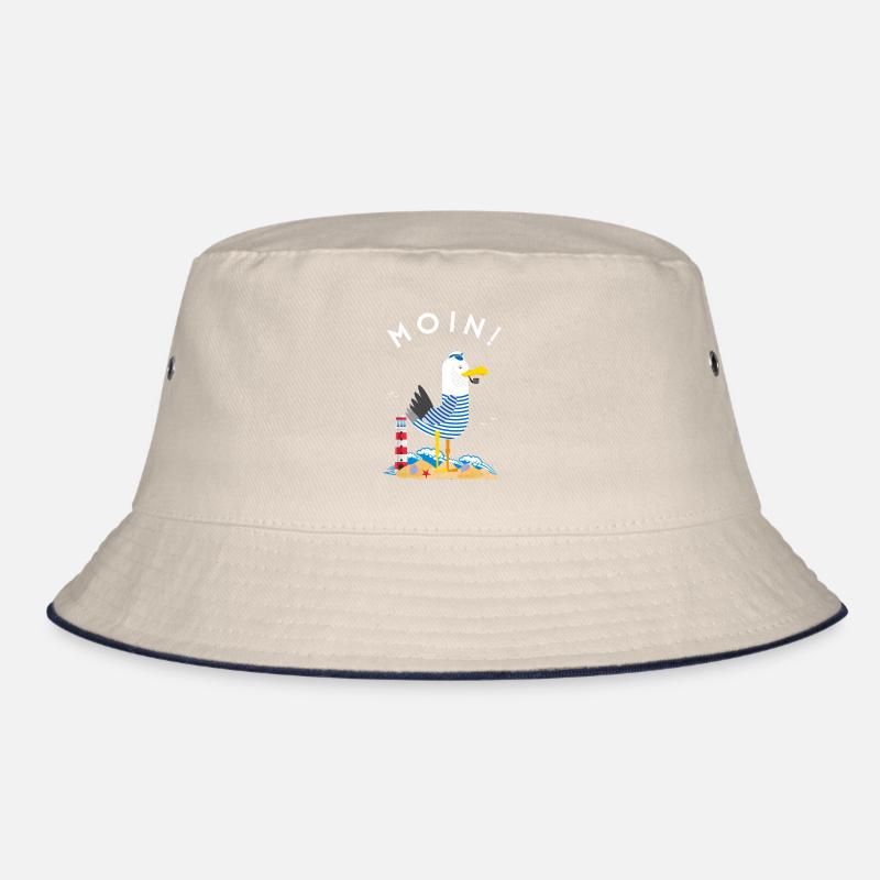 Moin Möwe Captain Northern Germany Low German Bucket Hat