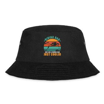 Taucher Papa - Bucket Hat - Schwarz - Vorne - Lela (165cm)