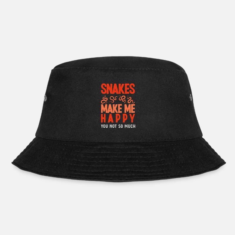 Schlange Schlange Schlange - Bucket Hat - Schwarz
